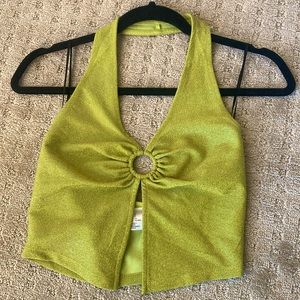 H&M Green Halter Top